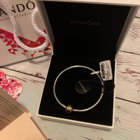 Pandora Moments Gold clasp Bracelet 6.7" - Picture 5 of 11